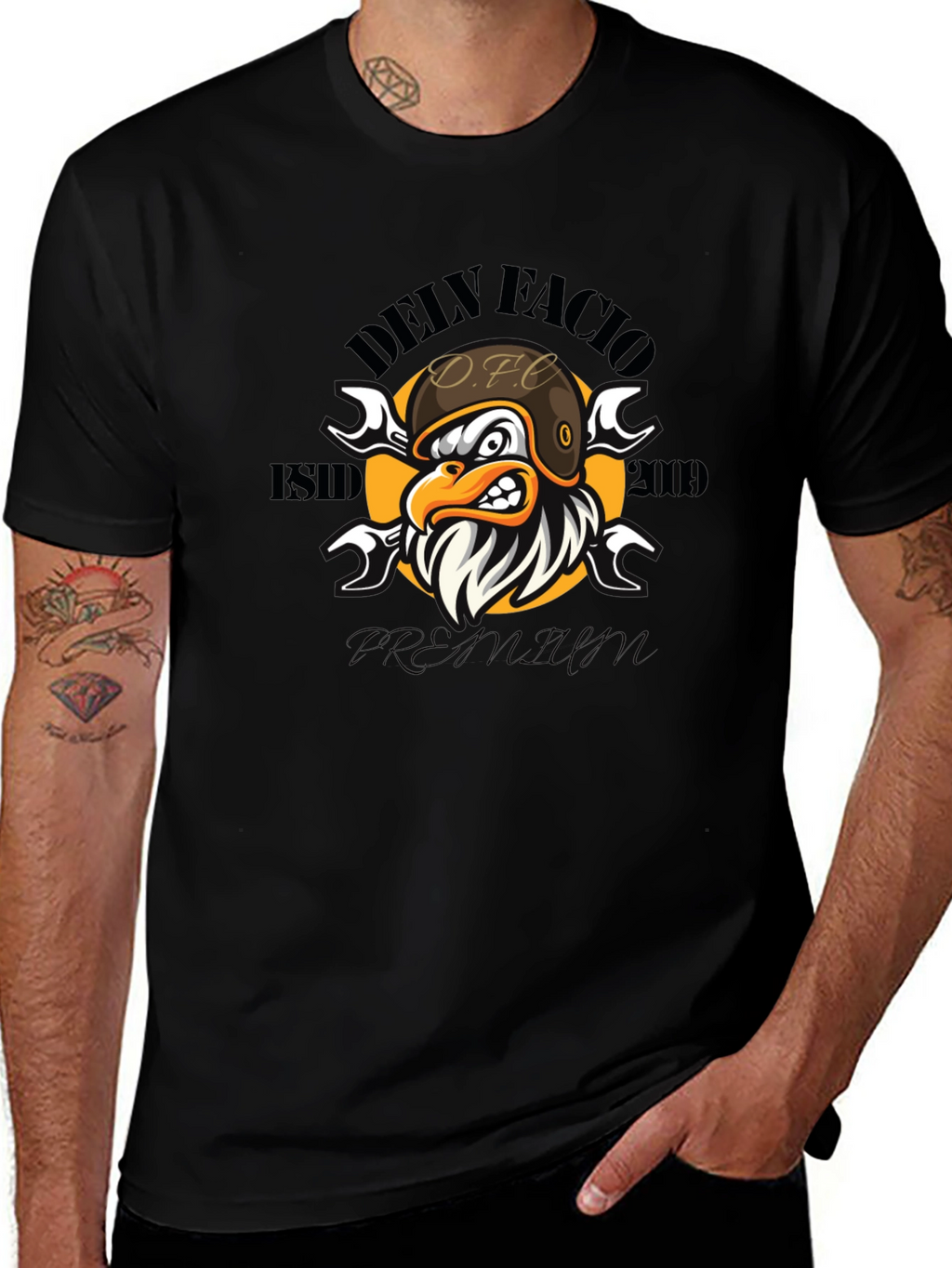 Delv Facio Premium Eagle Biker T-Shirt