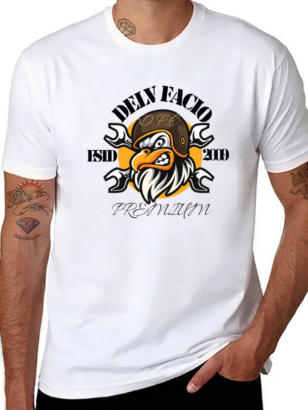 Delv Facio Premium Eagle Biker T-Shirt