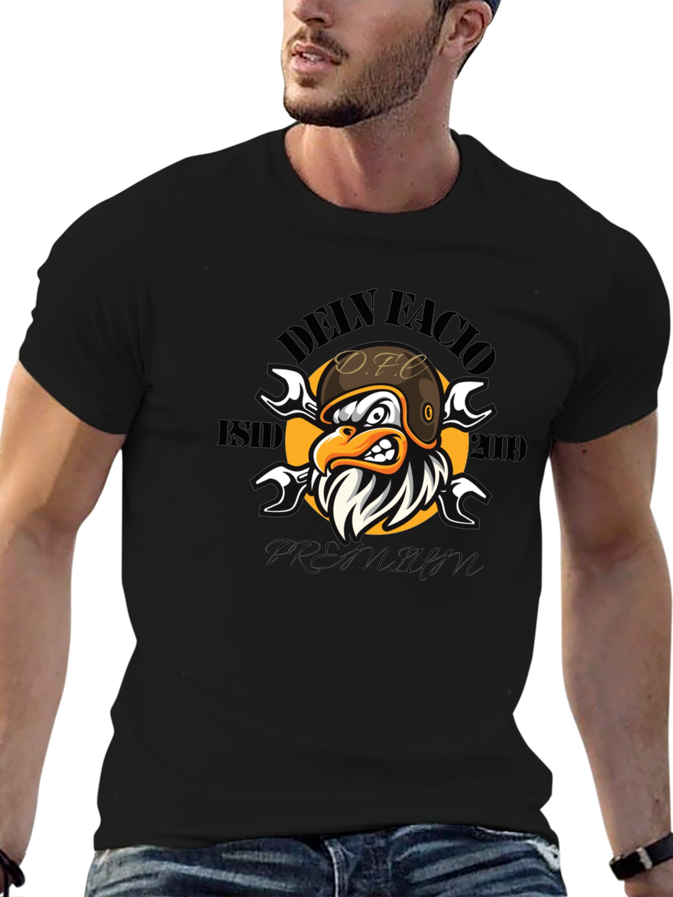 Delv Facio Premium Eagle Biker T-Shirt