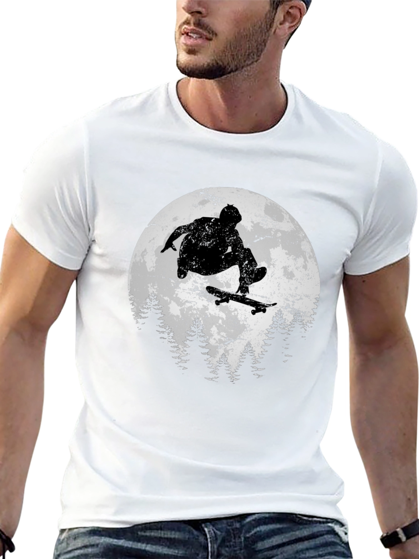 Skateboarding Silhouette Graphic Tee