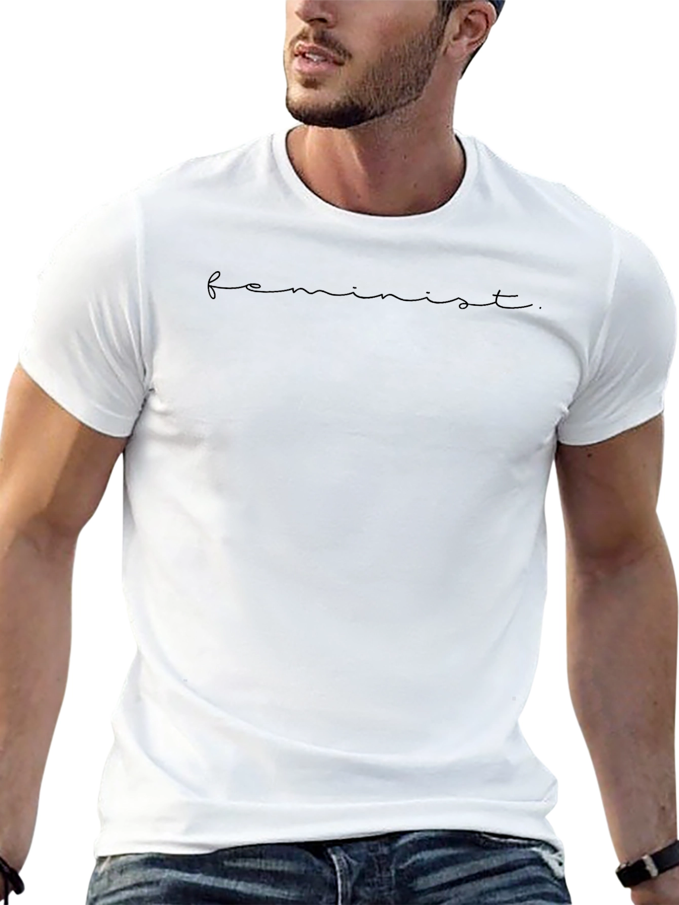 Feminist T-Shirt - Black Crew Neck Tee