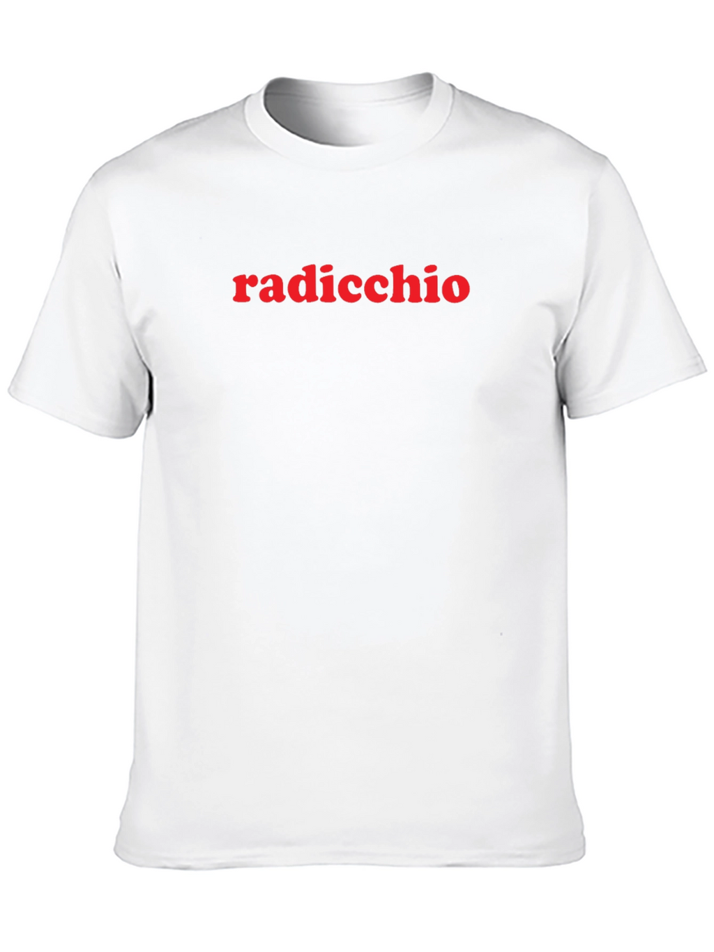 Radicchio T-Shirt - Stylish Red Text Design