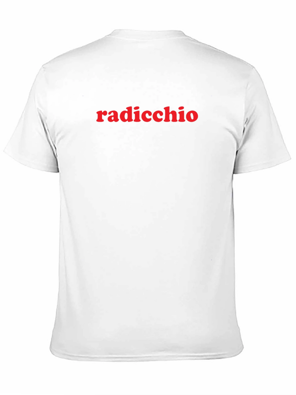 Radicchio T-Shirt - Stylish Red Text Design