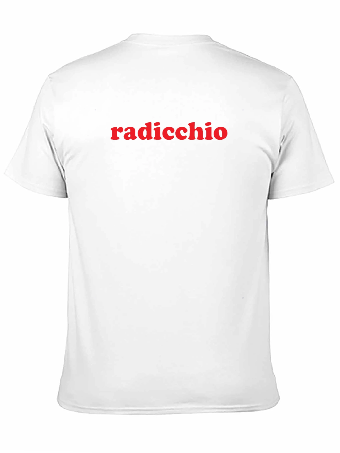 Radicchio T-Shirt - Stylish Red Text Design