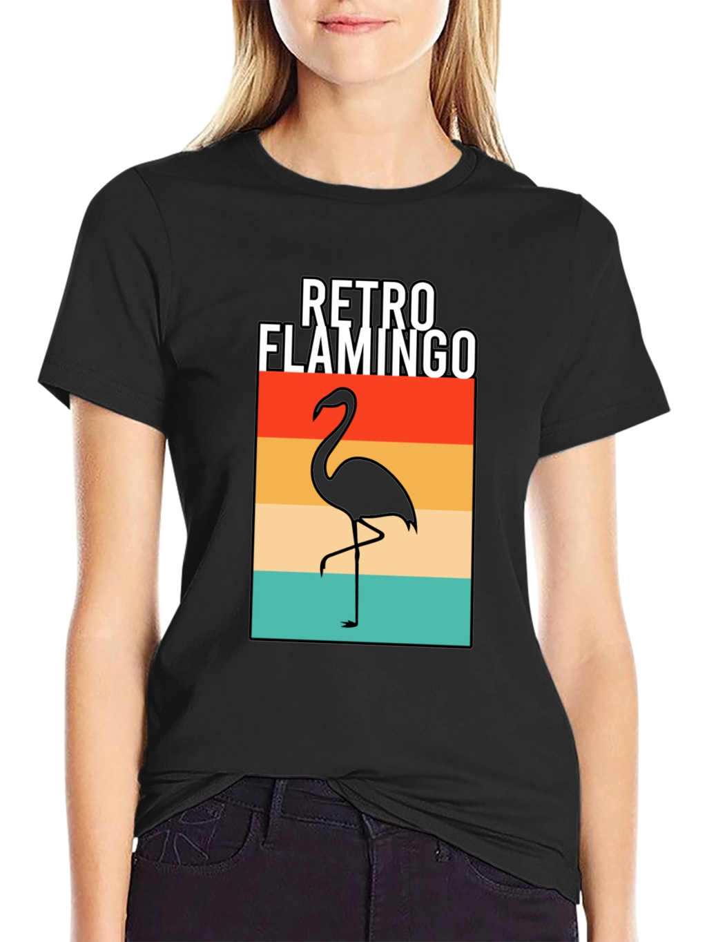 Retro Flamingo Graphic T-Shirt