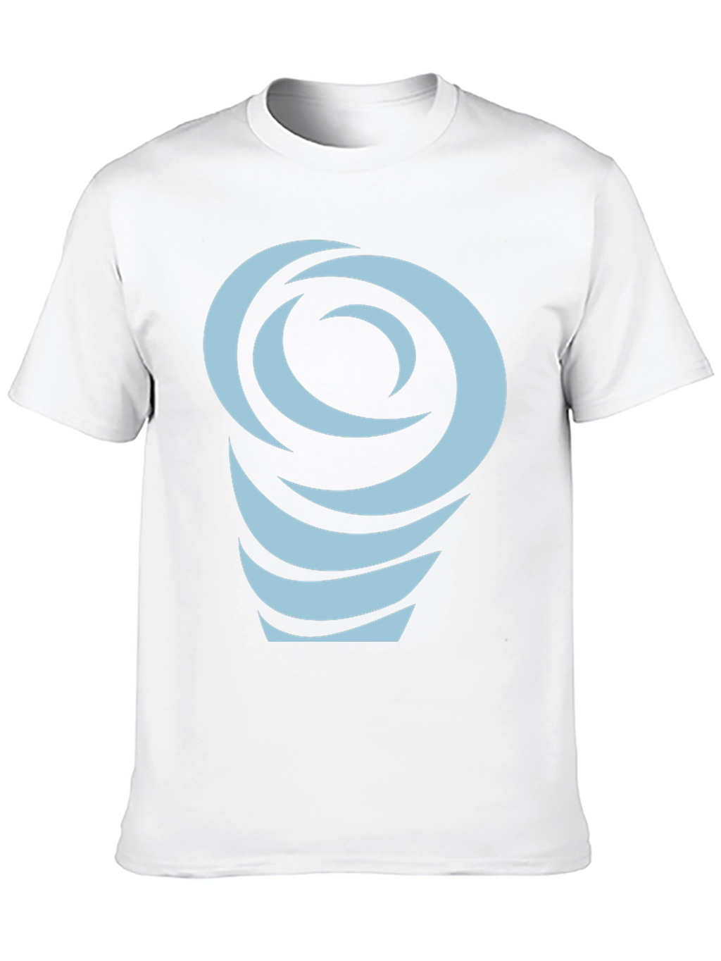 Abstract Swirl Graphic Tee - Black Cotton Blend