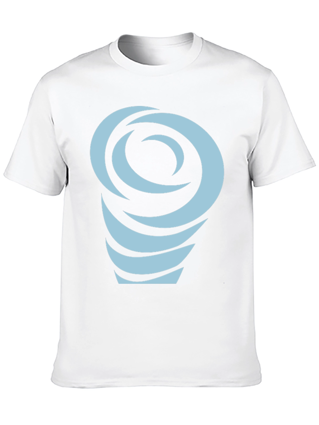 Abstract Swirl Graphic Tee - Black Cotton Blend