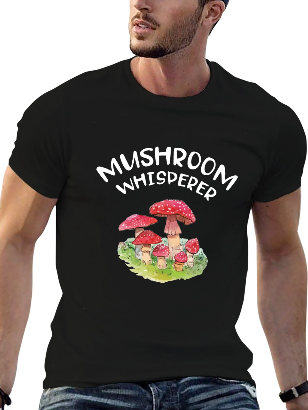 Mushroom Whisperer Graphic Tee - Fun Nature Lover Shirt