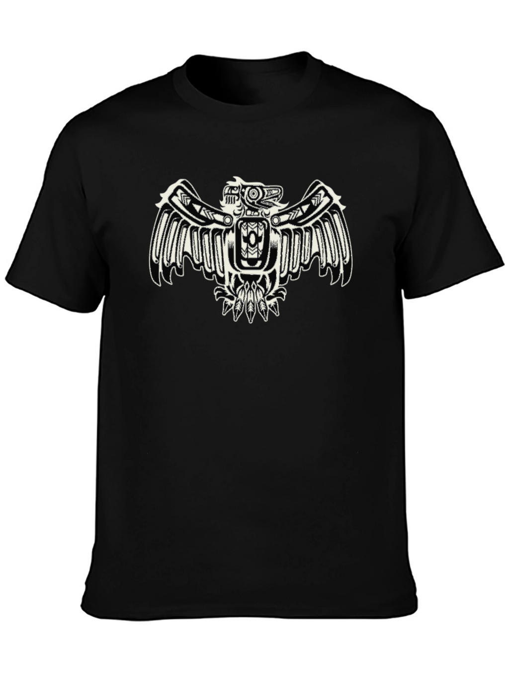 Black T-Shirt with Eagle Design