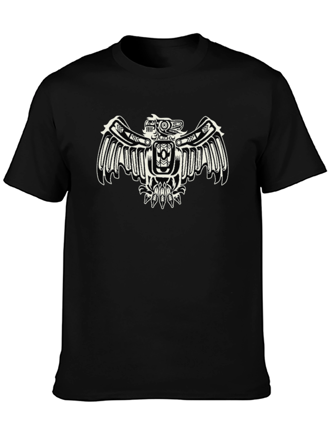 Black T-Shirt with Eagle Design