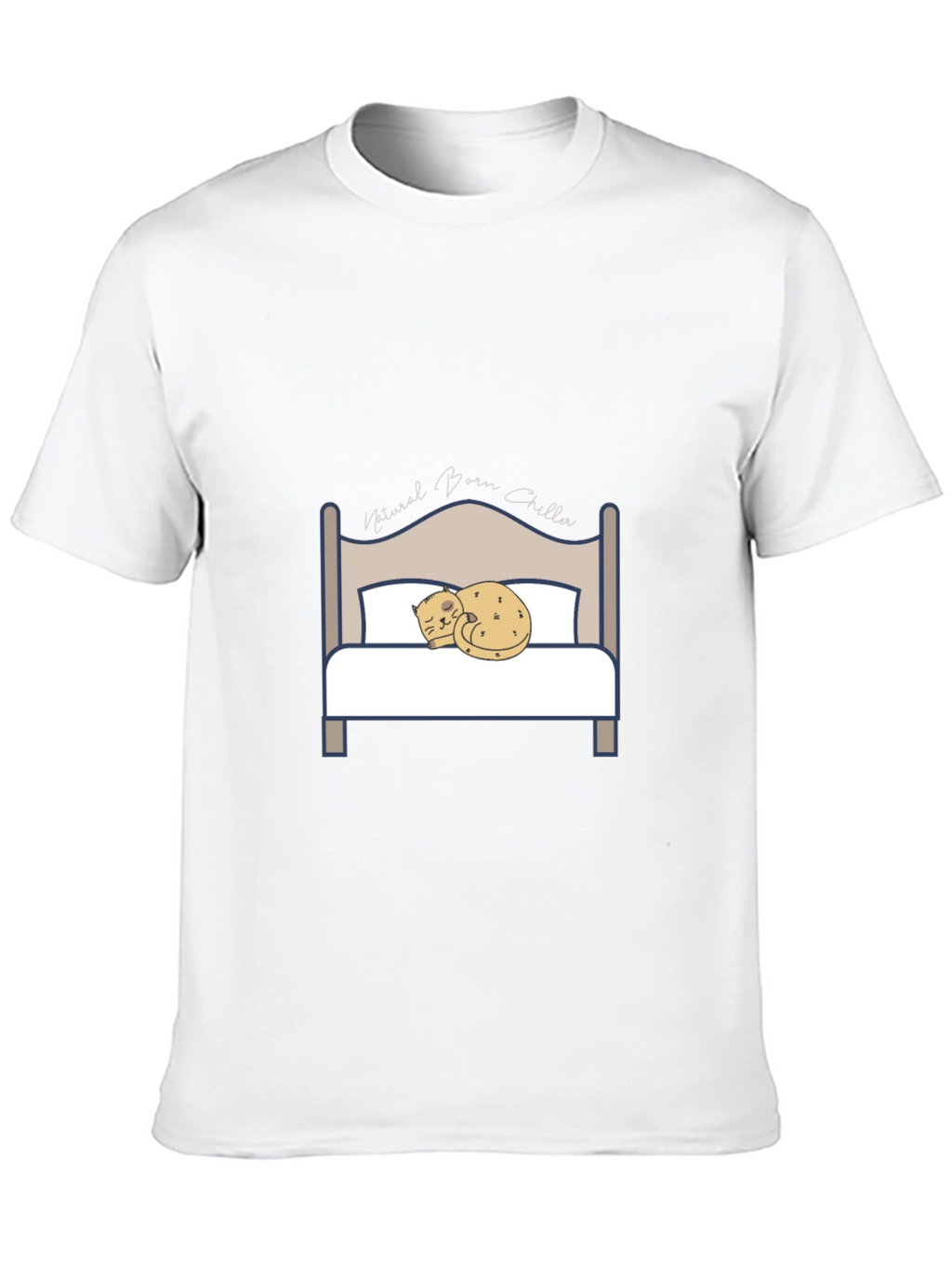 Natural Born Chiller Cat Bed T-Shirt