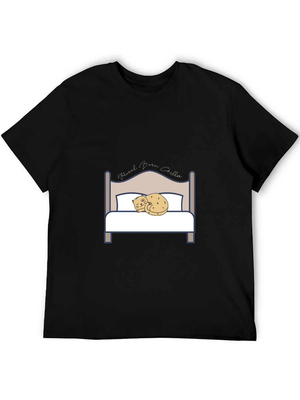 Natural Born Chiller Cat Bed T-Shirt