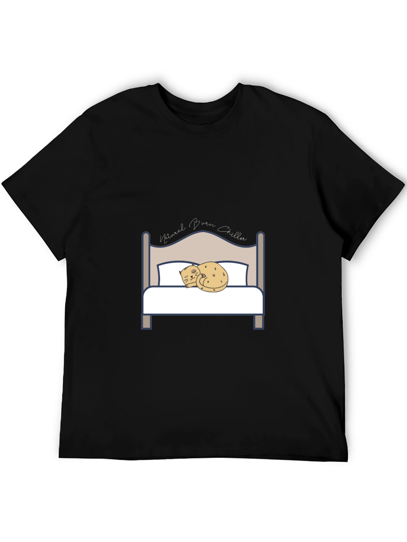 Natural Born Chiller Cat Bed T-Shirt