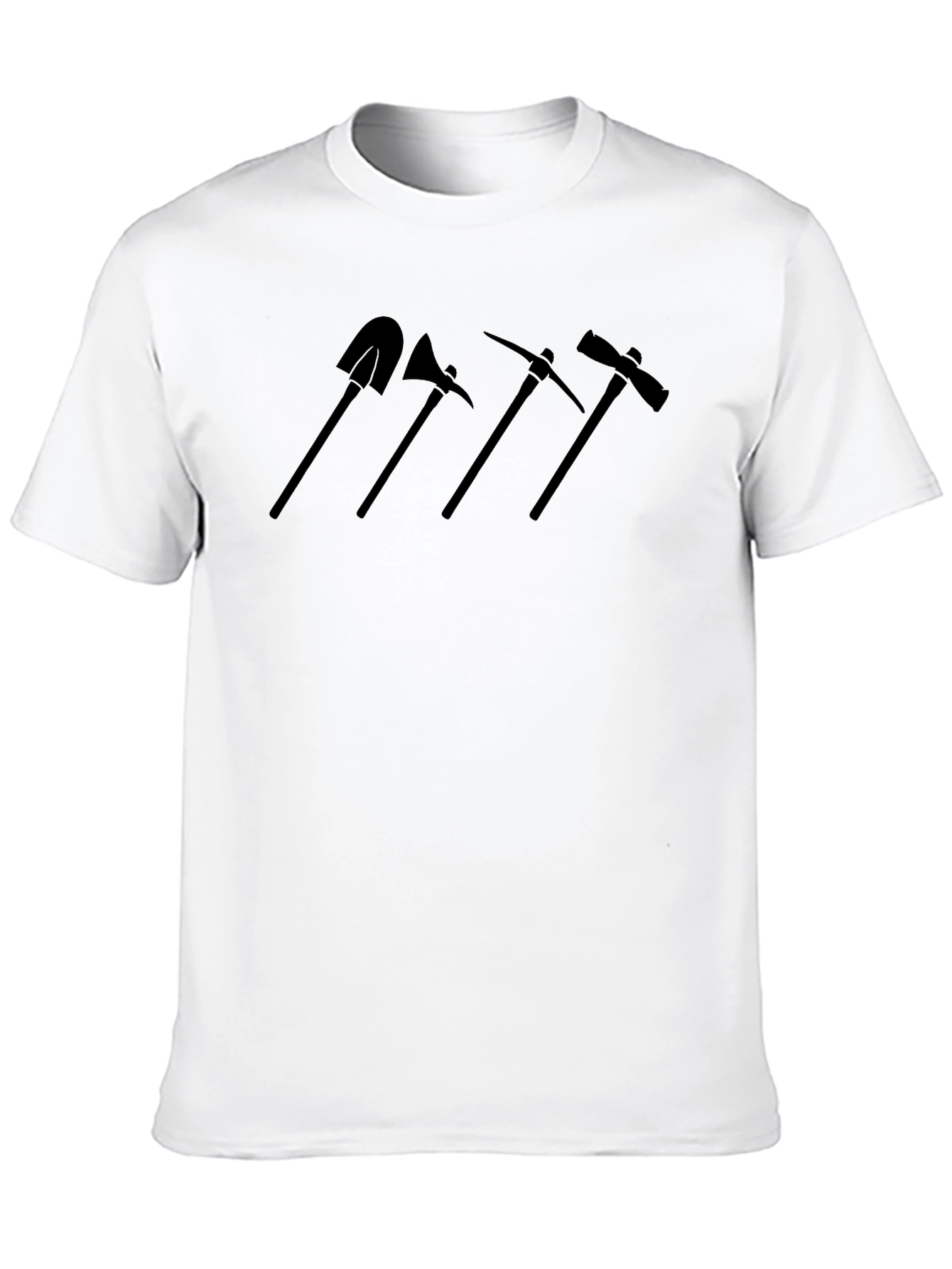 Tools Silhouette Mens Black Crew Neck T-Shirt
