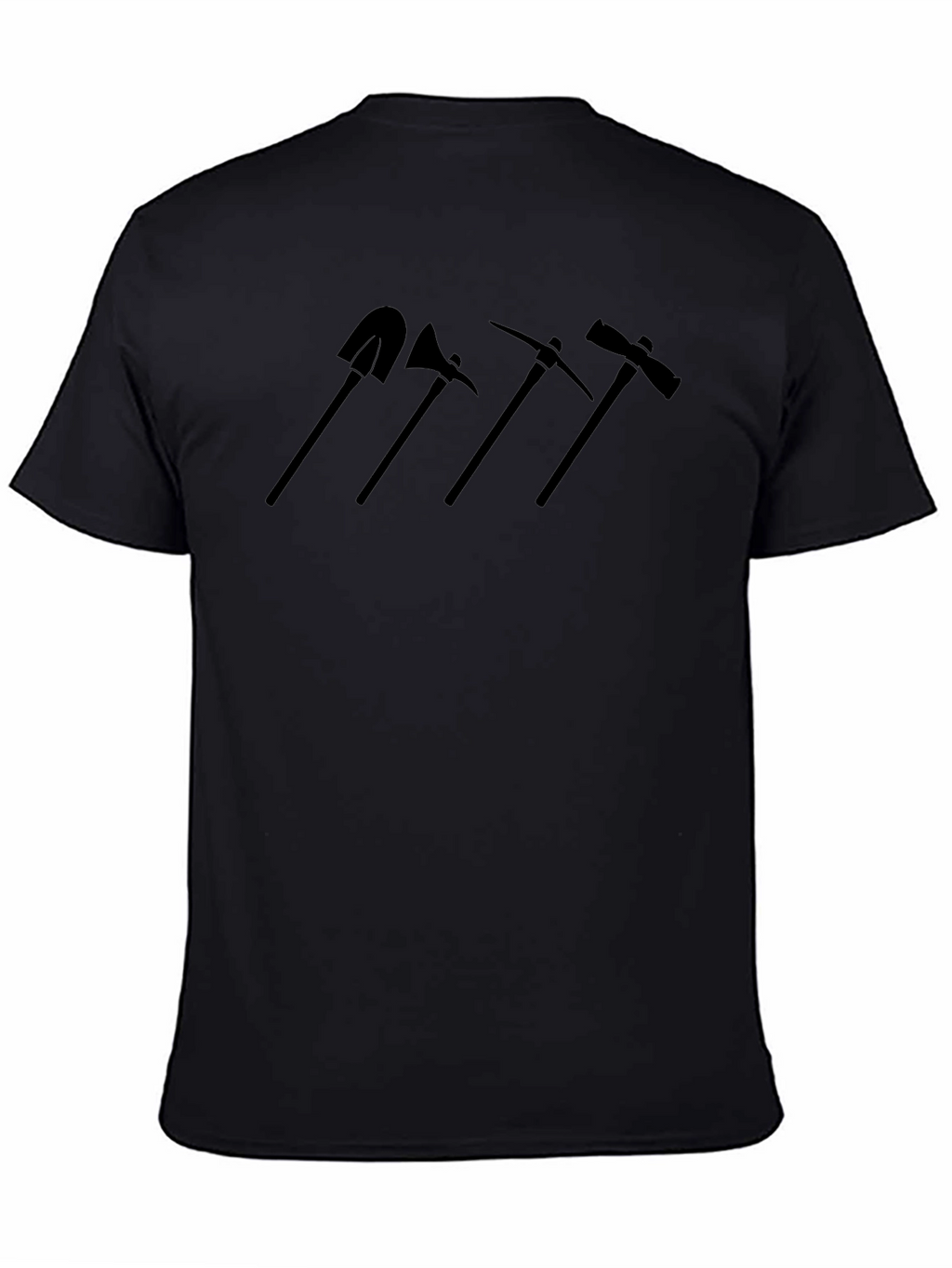 Tools Silhouette Mens Black Crew Neck T-Shirt