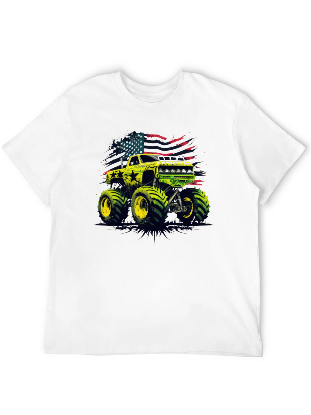 Monster Truck USA Flag Graphic Tee