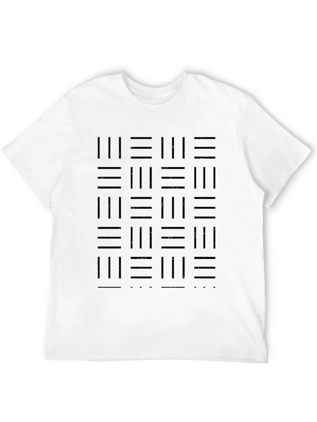 Modern Geometric Pattern Black T-Shirt