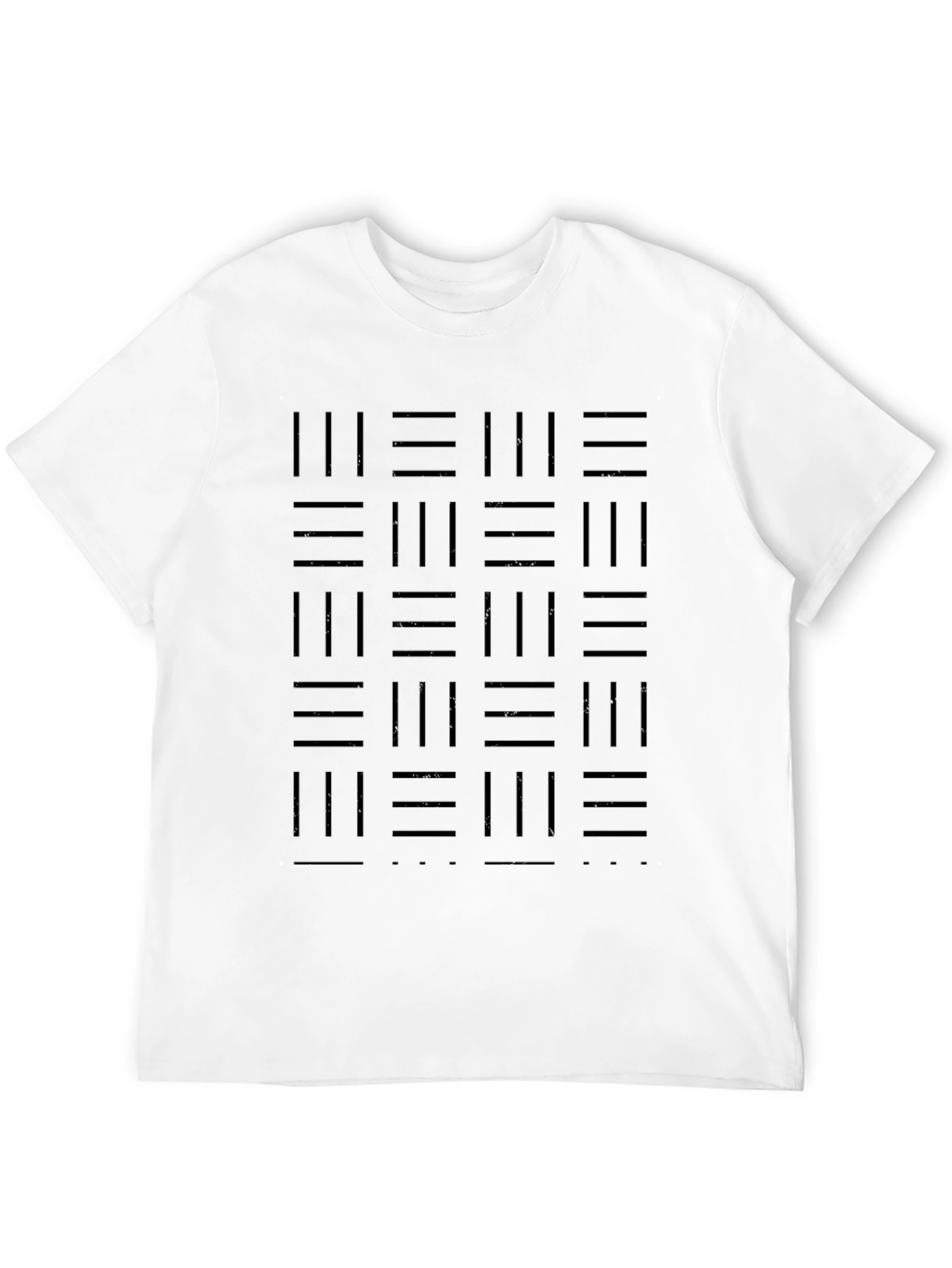 Modern Geometric Pattern Black T-Shirt