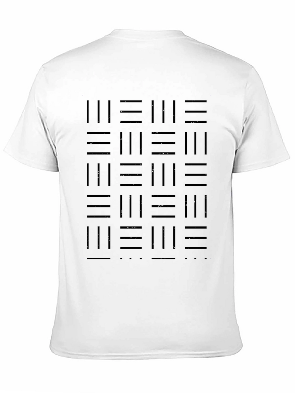 Modern Geometric Pattern Black T-Shirt