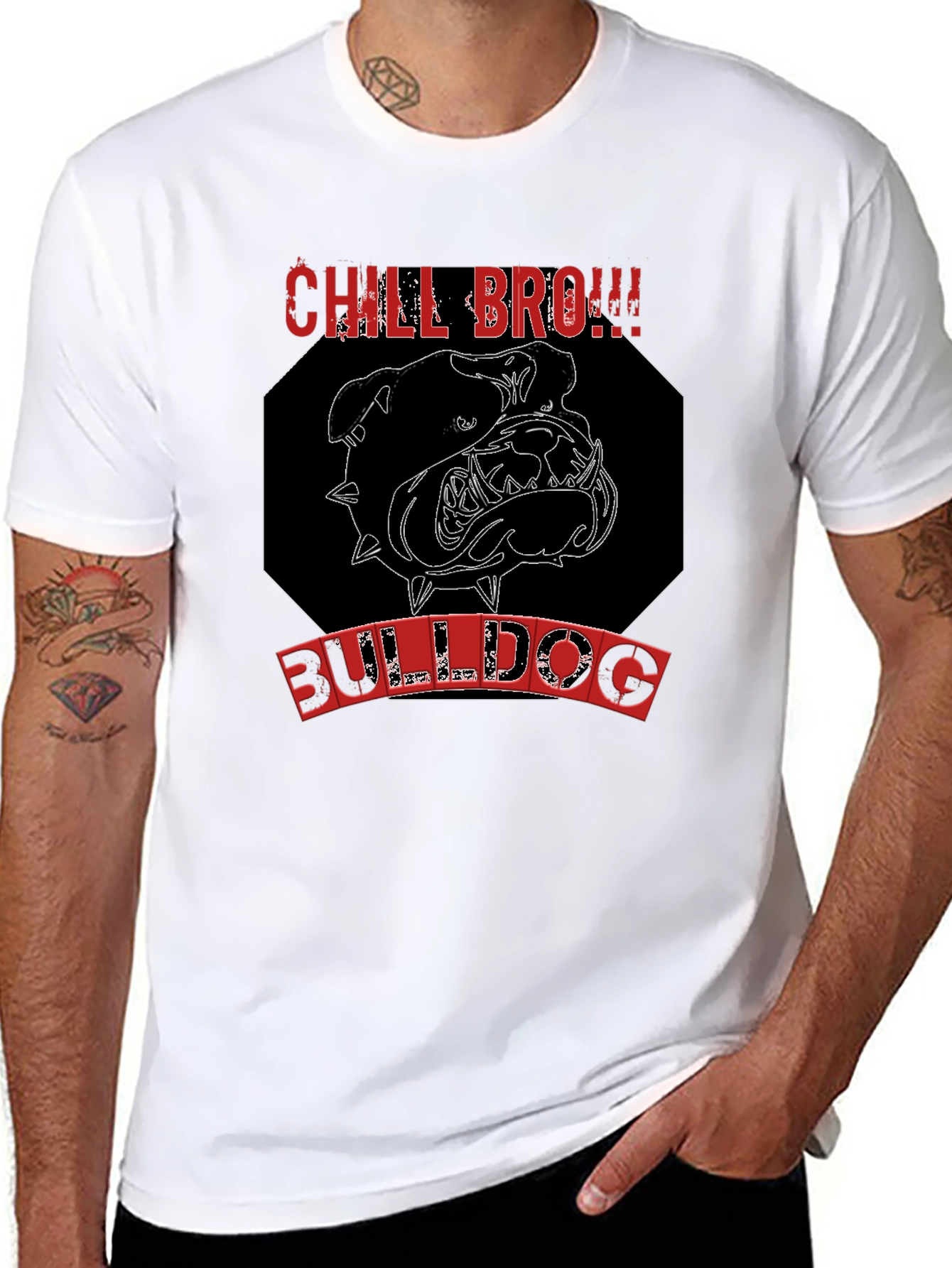 Chill Bro Bulldog Graphic Tee