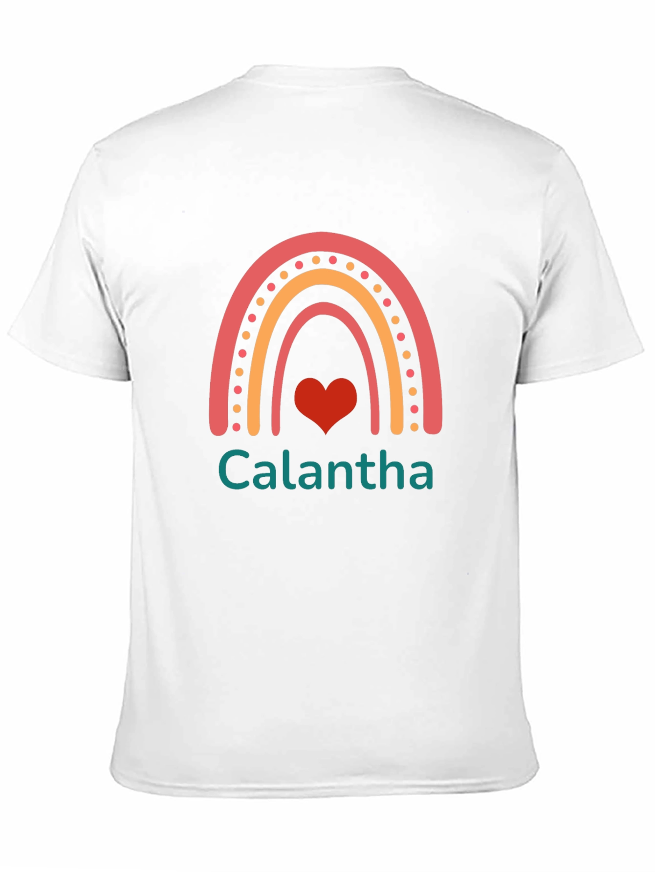 Rainbow Heart Calantha Custom T-Shirt