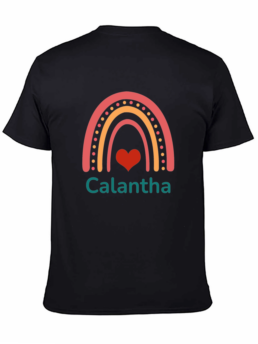 Rainbow Heart Calantha Custom T-Shirt