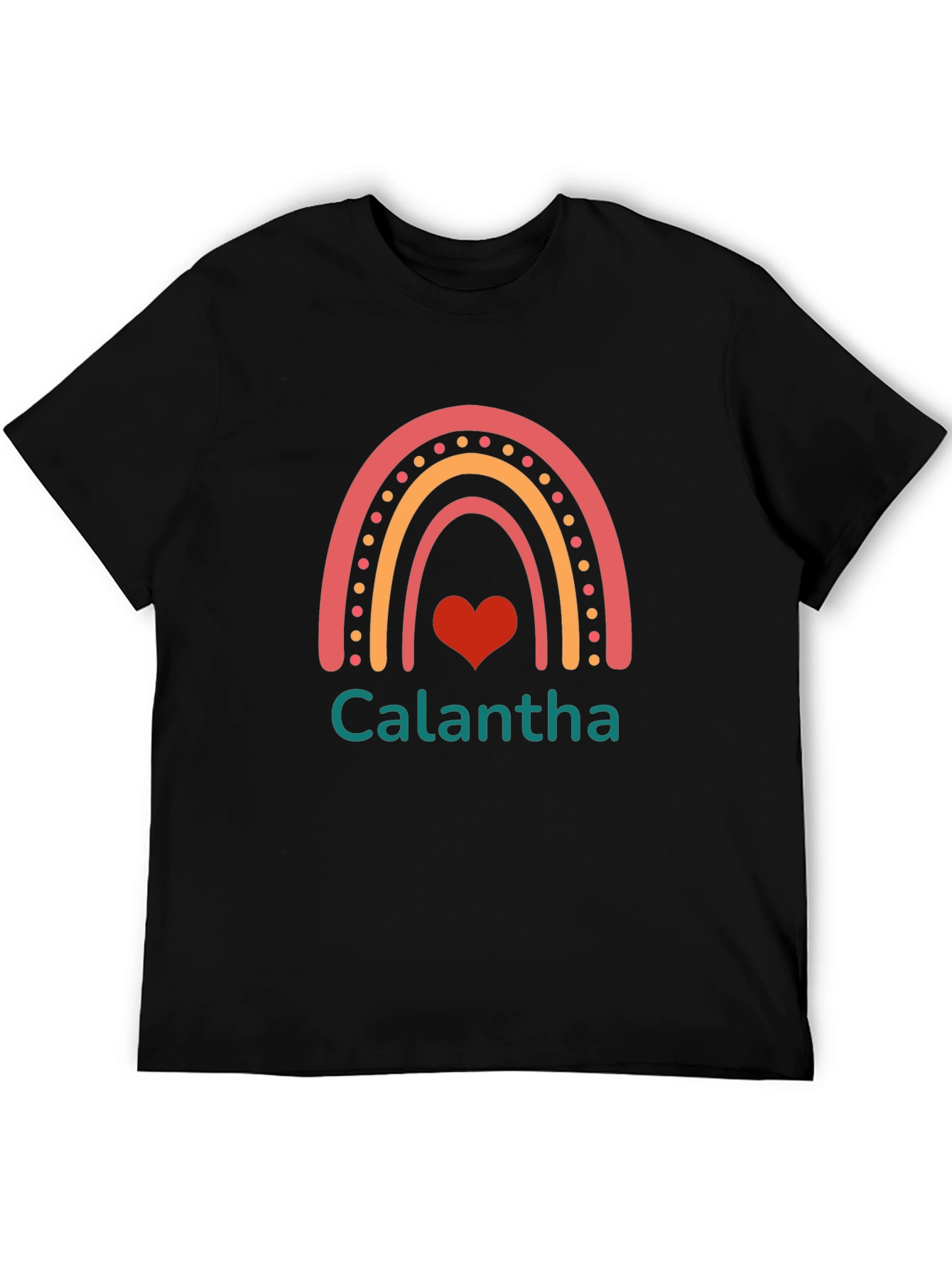 Rainbow Heart Calantha Custom T-Shirt
