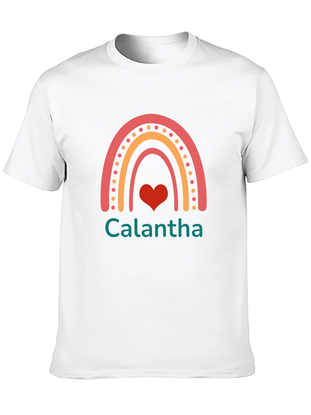 Rainbow Heart Calantha Custom T-Shirt