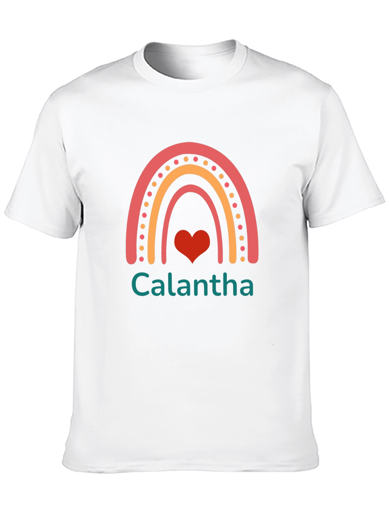 Rainbow Heart Calantha Custom T-Shirt