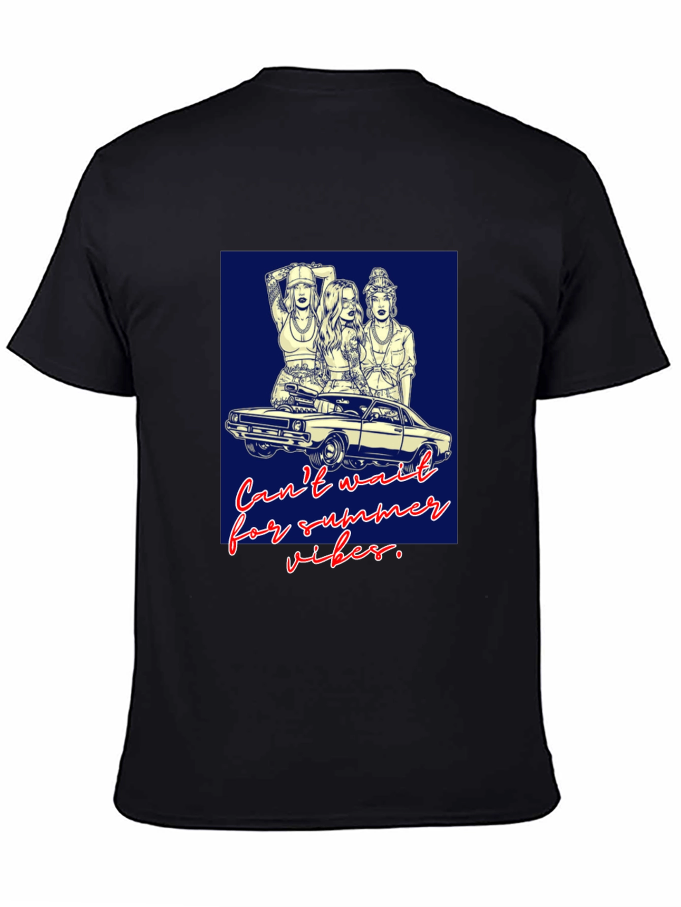 Summer Vibes Graphic Tee - Car & Women