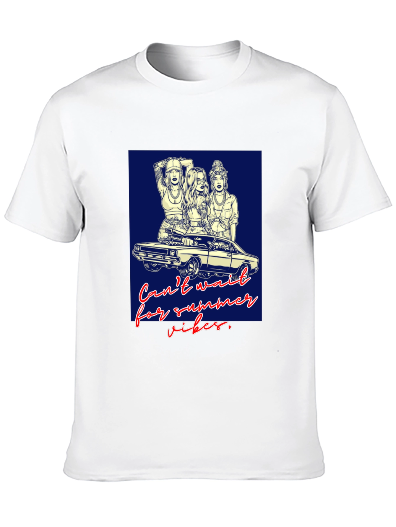 Summer Vibes Graphic Tee - Car & Women