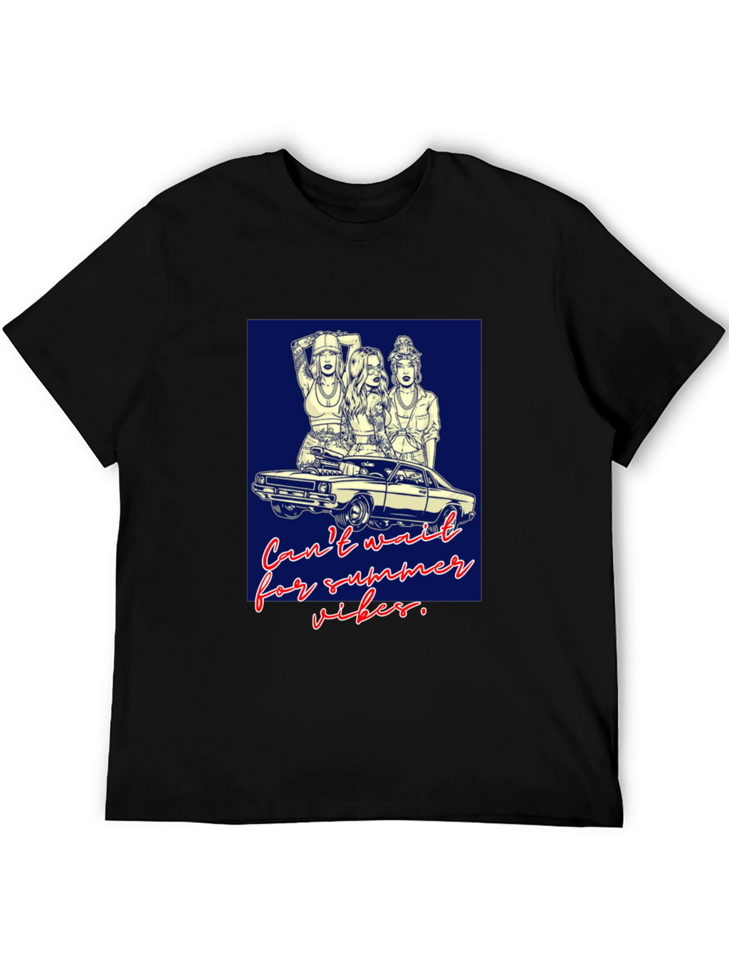 Summer Vibes Graphic Tee - Car & Women