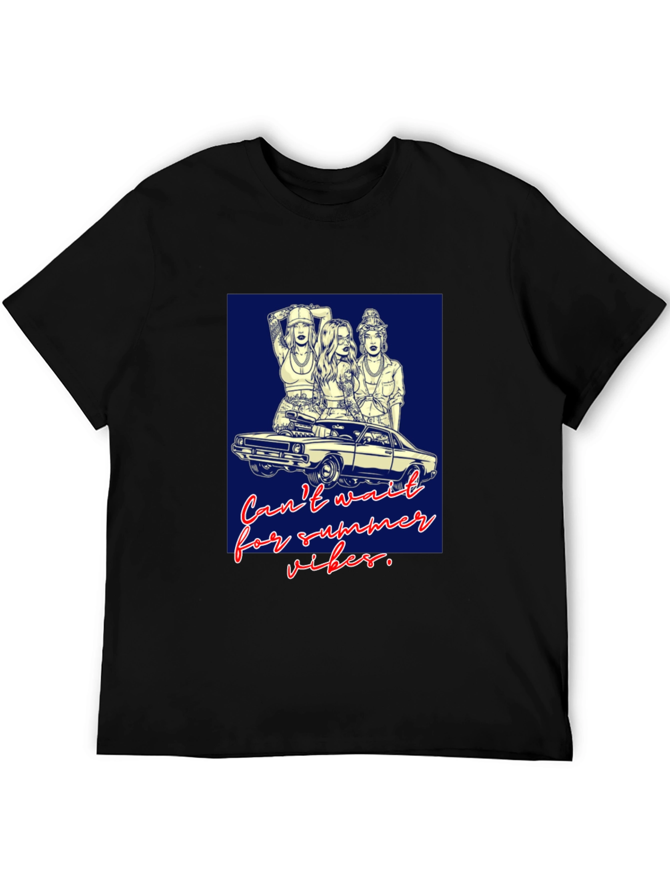Summer Vibes Graphic Tee - Car & Women