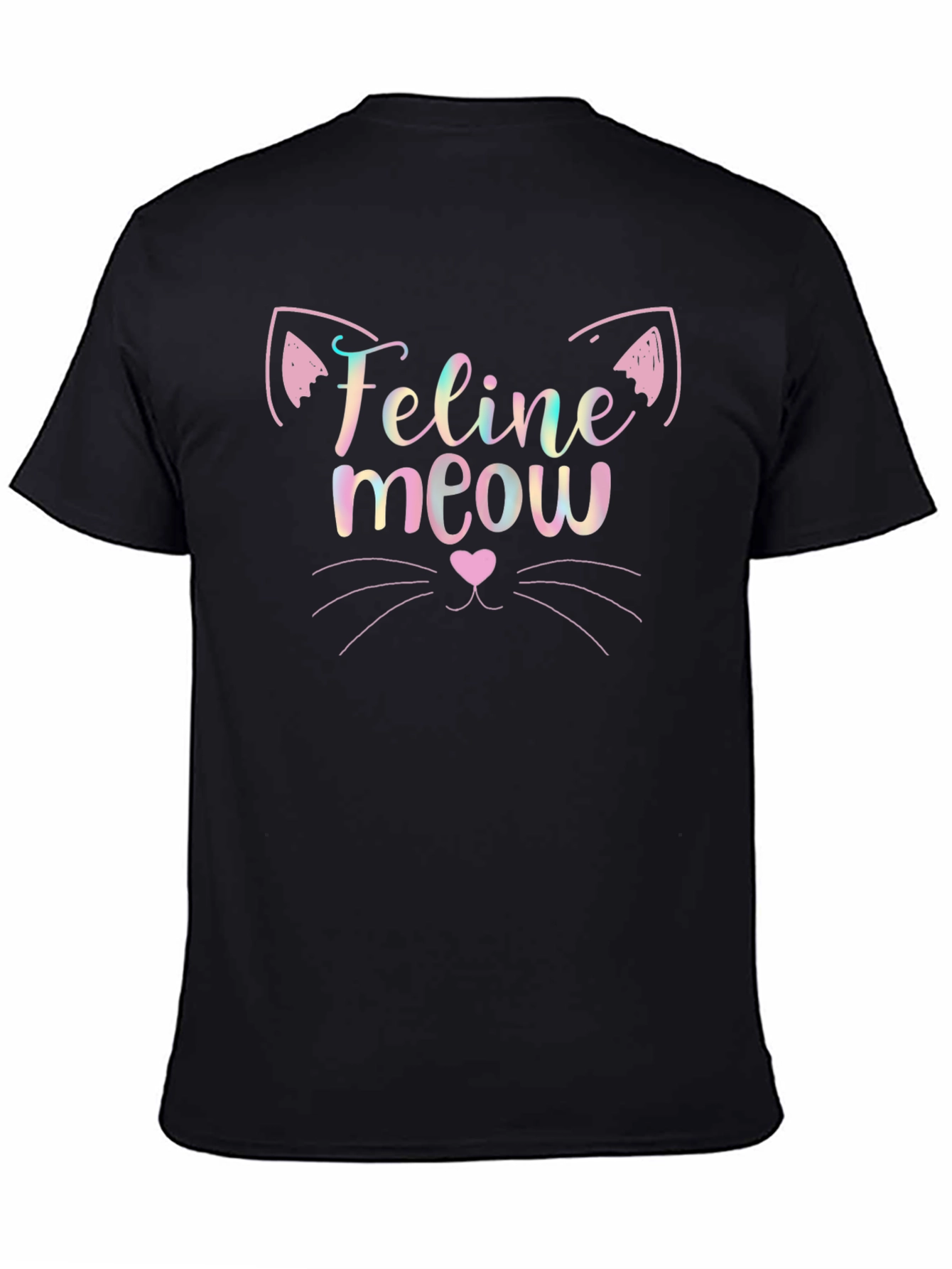 Feline Meow Graphic Tee - Soft Cotton Blend