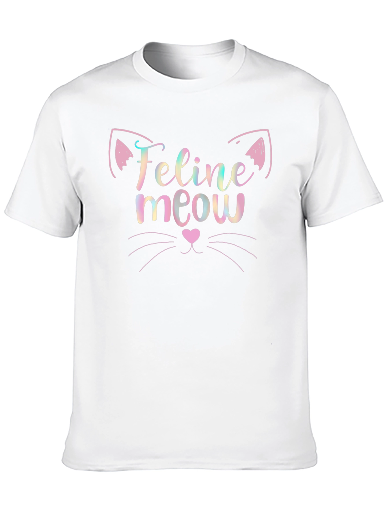 Feline Meow Graphic Tee - Soft Cotton Blend