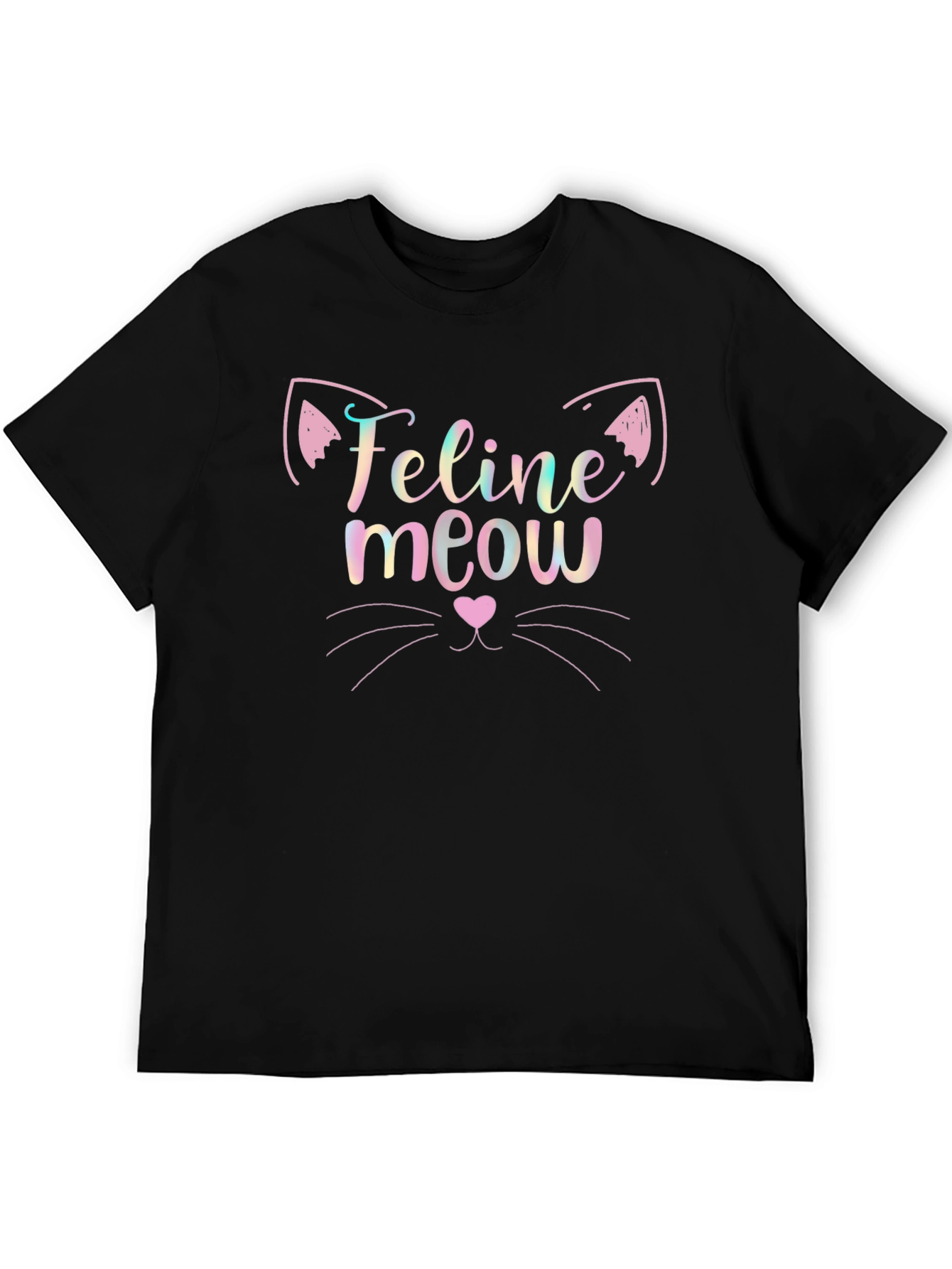 Feline Meow Graphic Tee - Soft Cotton Blend