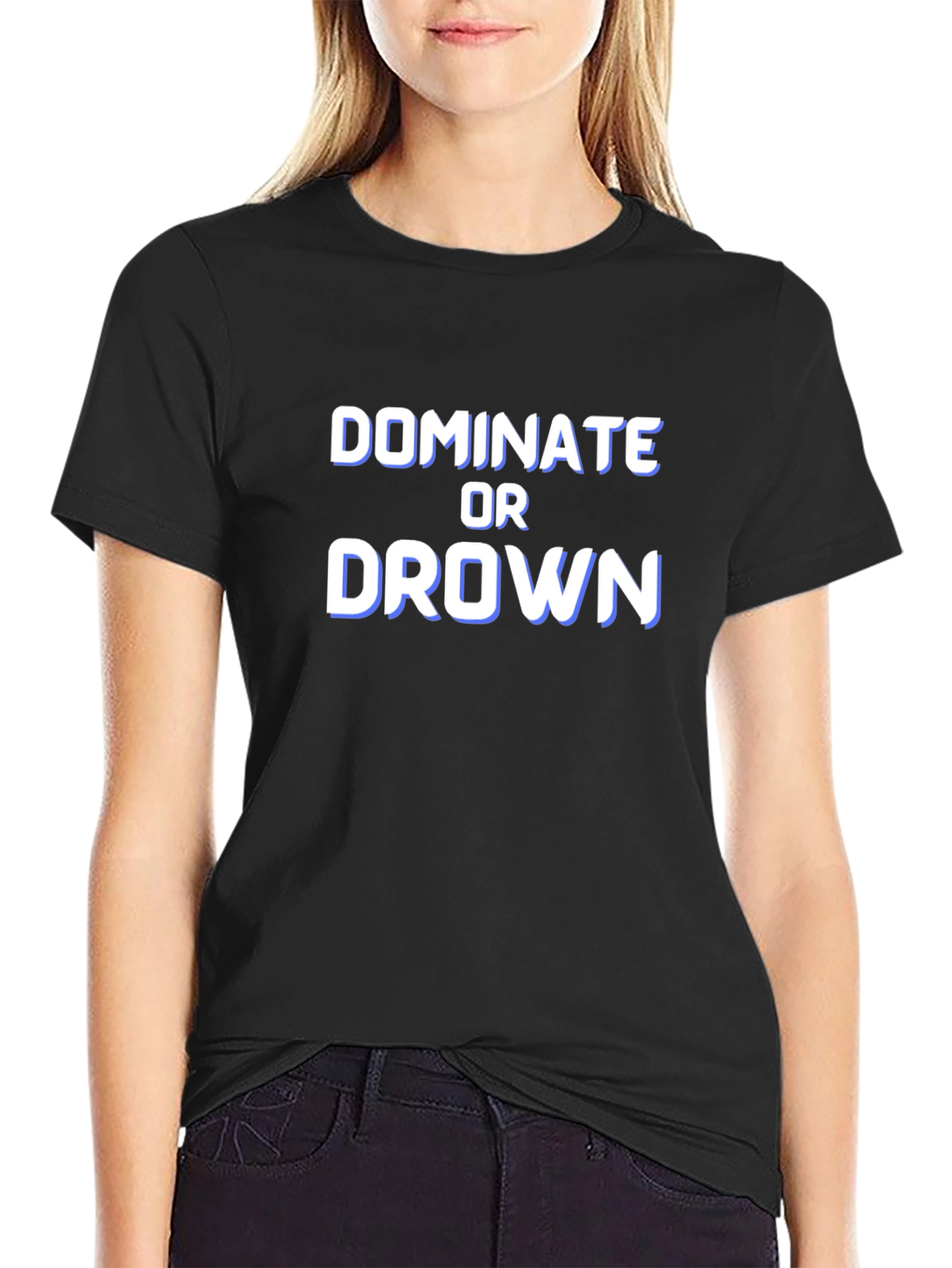 Dominate or Drown Black Graphic Tee