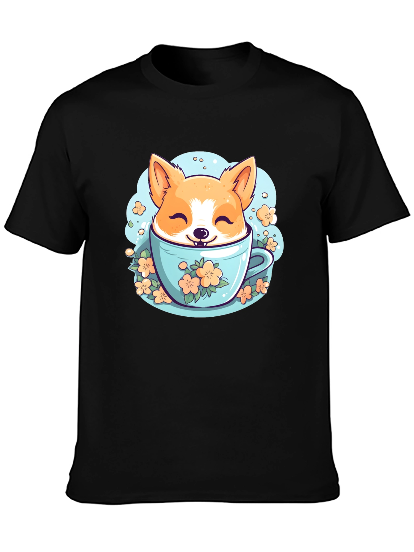 Corgi in Teacup Graphic Tee - Adorable & Unique!