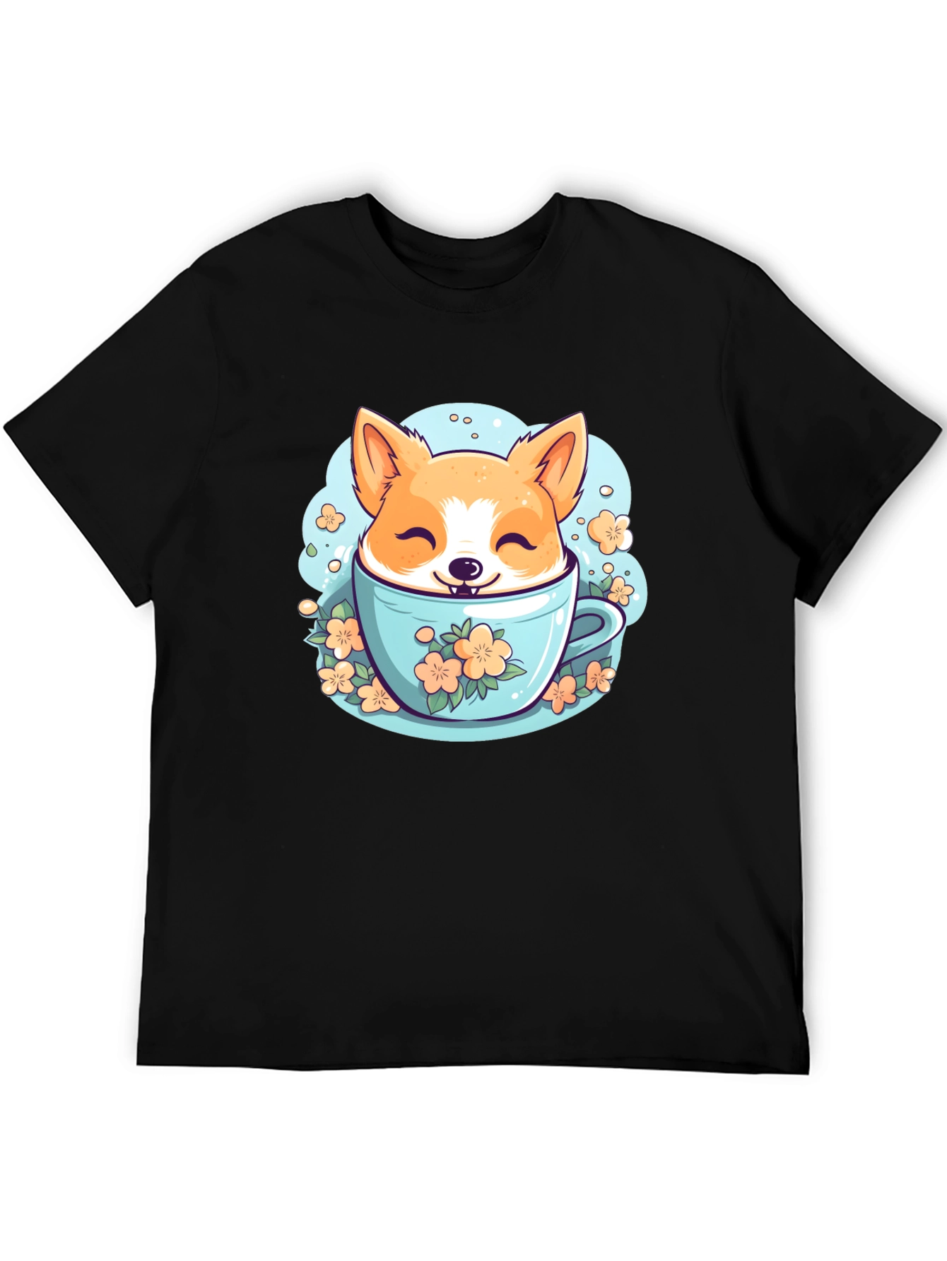Corgi in Teacup Graphic Tee - Adorable & Unique!