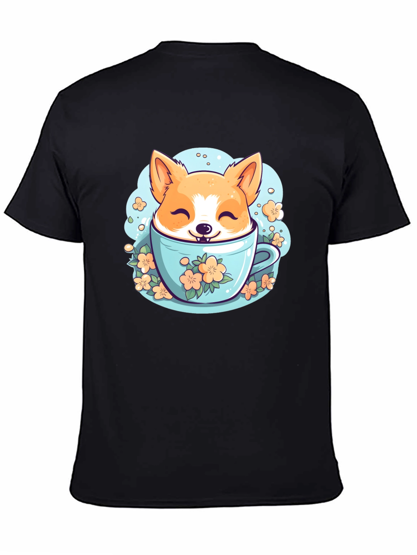 Corgi in Teacup Graphic Tee - Adorable & Unique!
