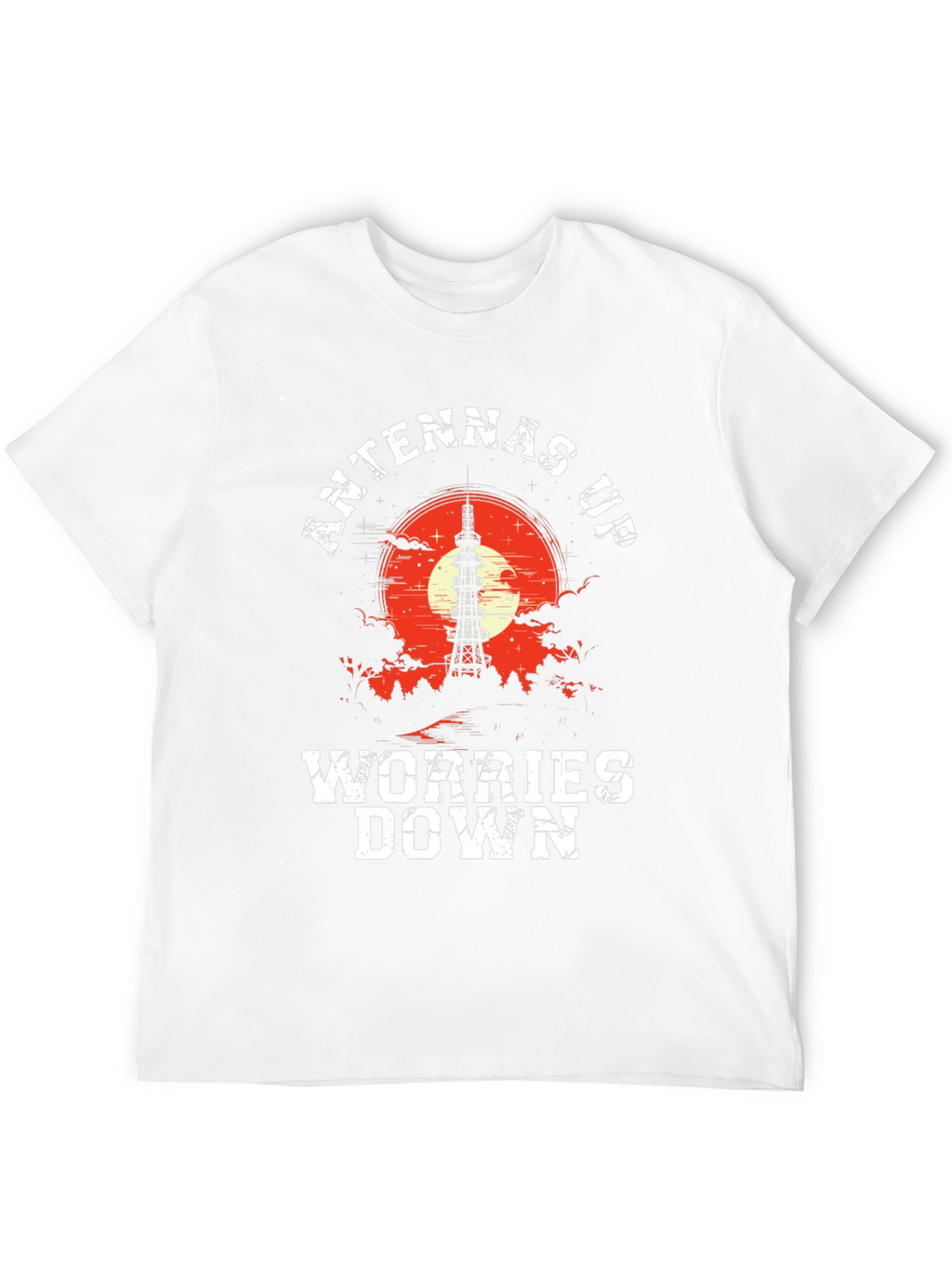 Antennas Up Worries Down Graphic Tee