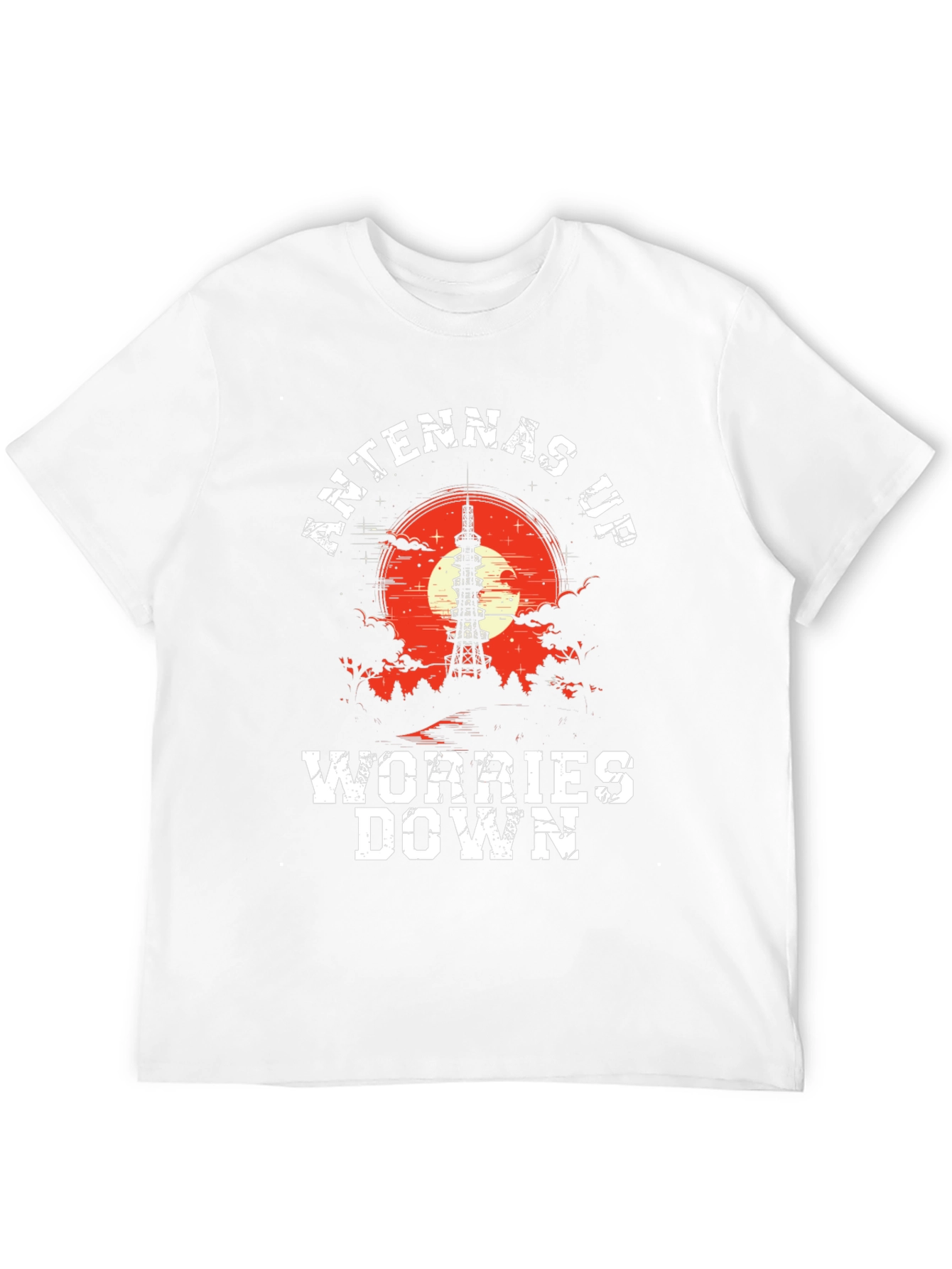 Antennas Up Worries Down Graphic Tee