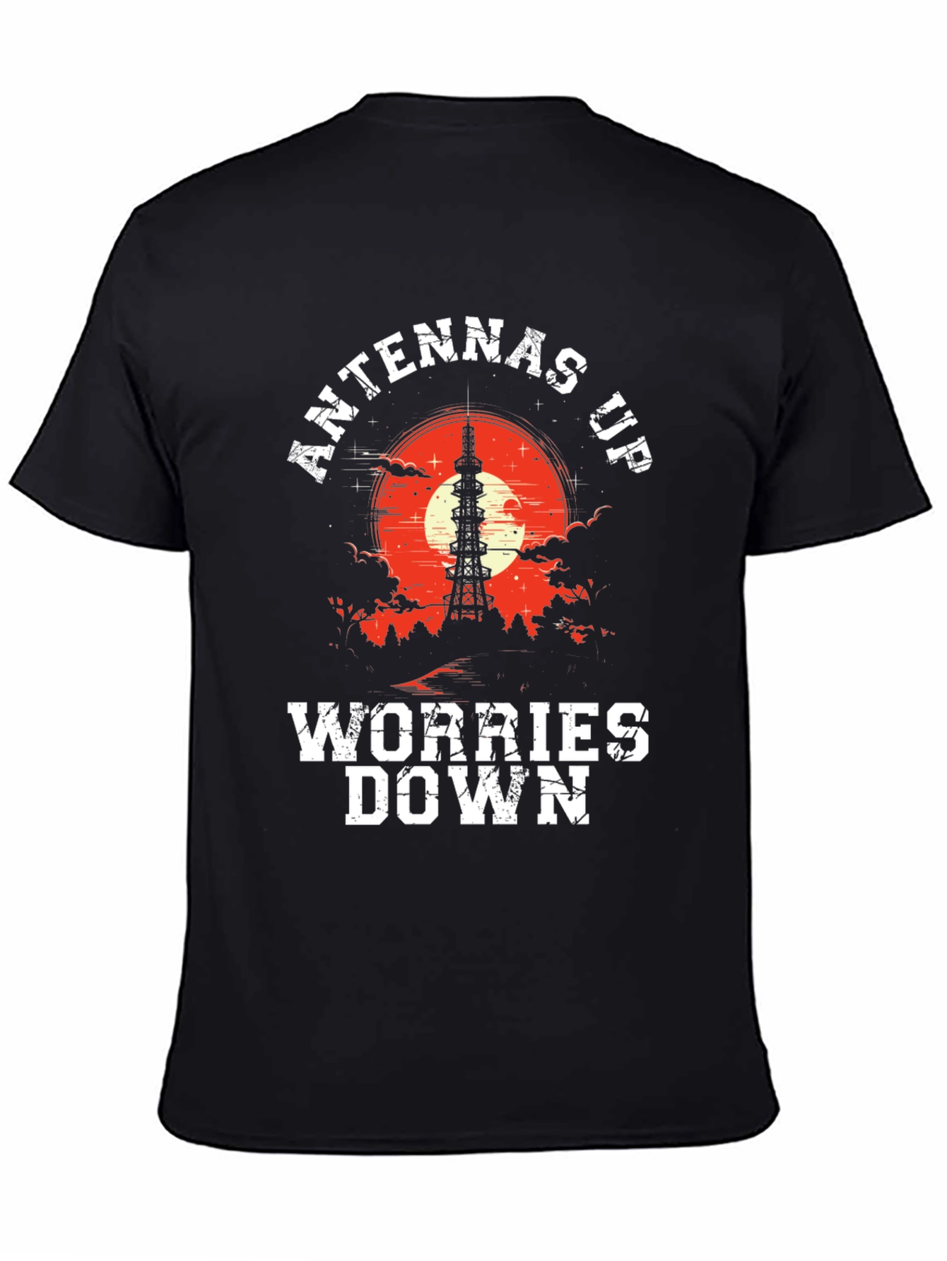 Antennas Up Worries Down Graphic Tee