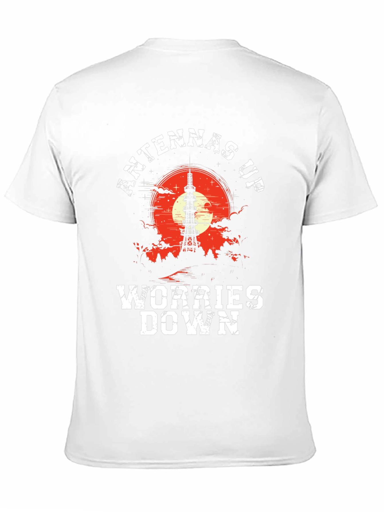 Antennas Up Worries Down Graphic Tee