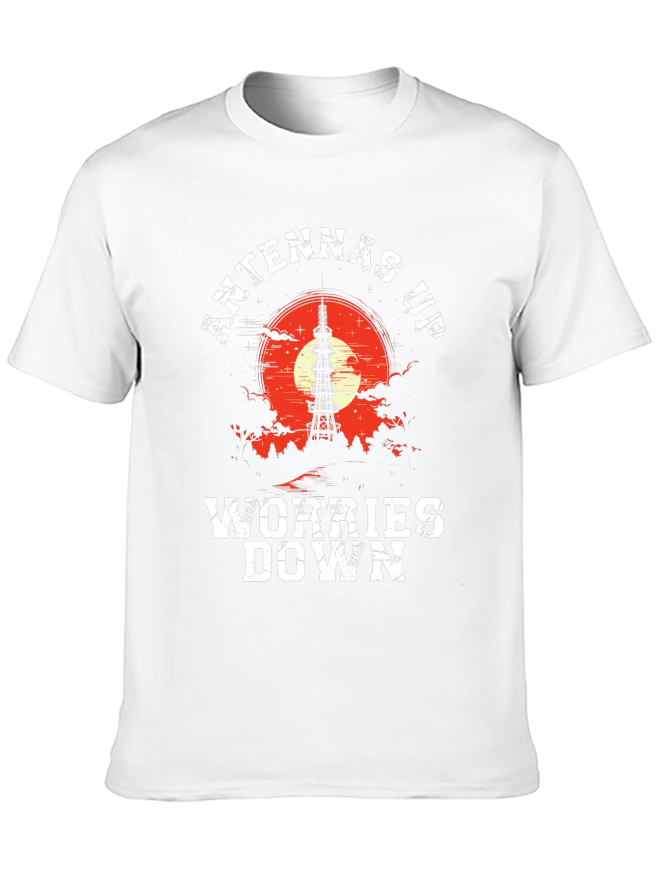 Antennas Up Worries Down Graphic Tee
