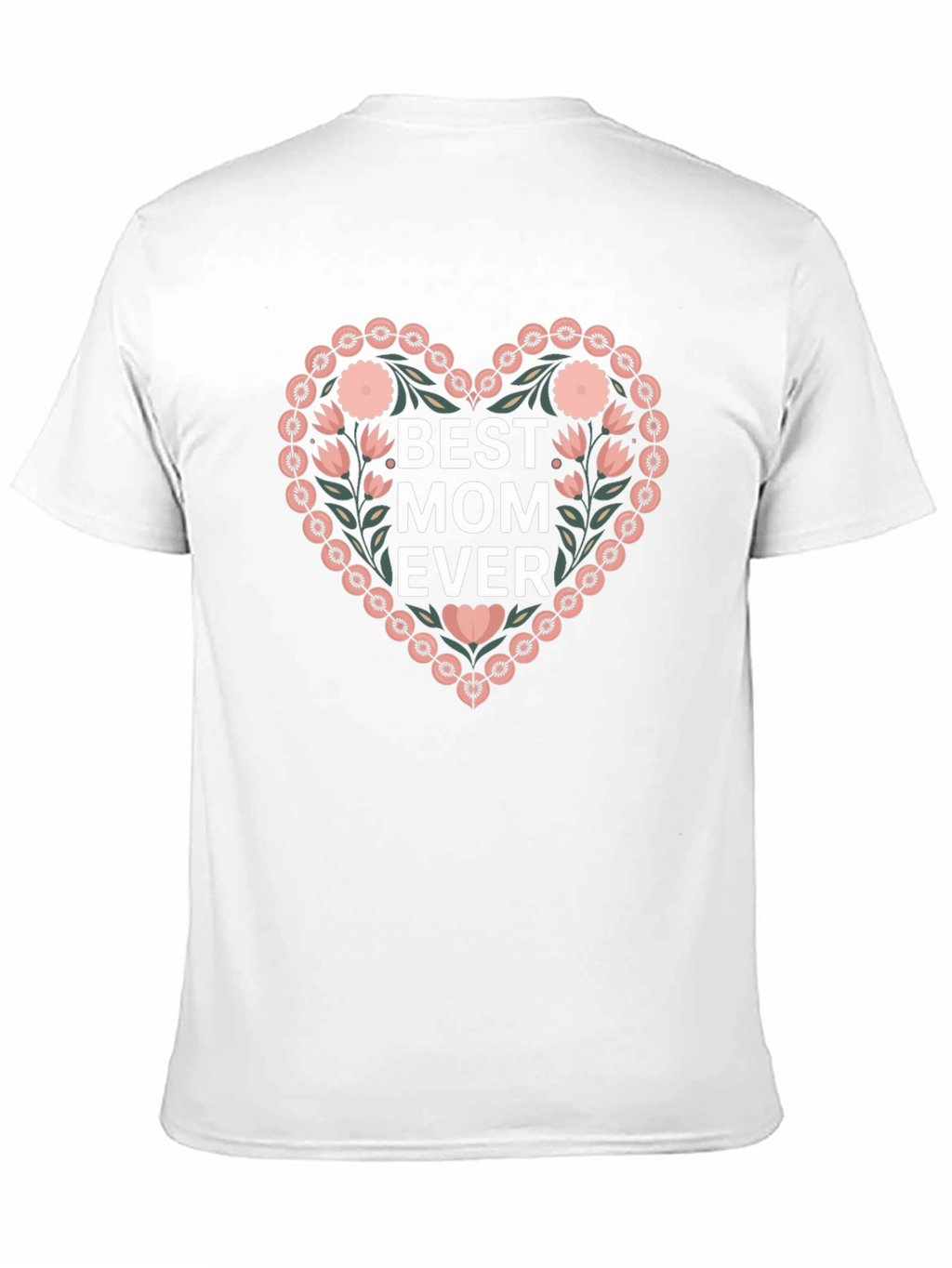 Best Mom Ever Floral Heart T-Shirt