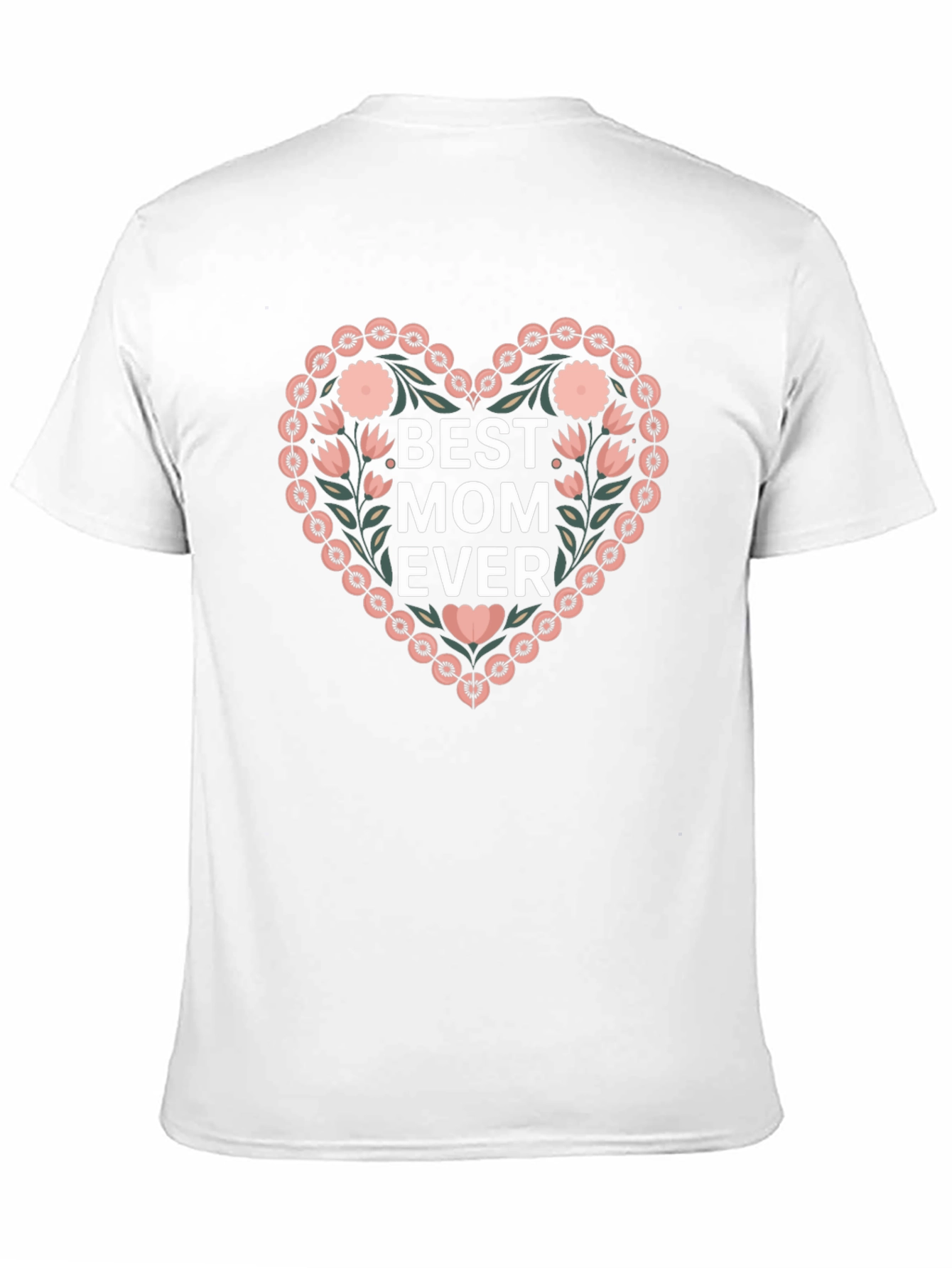 Best Mom Ever Floral Heart T-Shirt