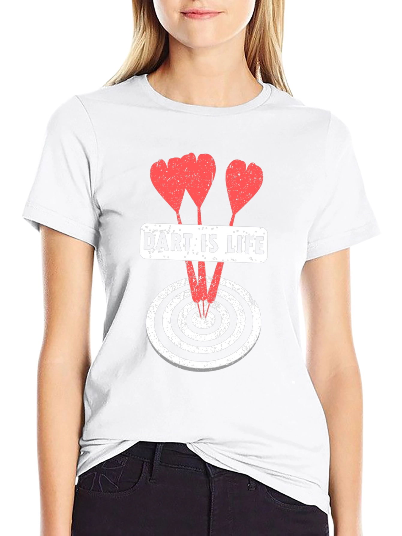 Dart Is Life Graphic Tee - Casual Black T-Shirt
