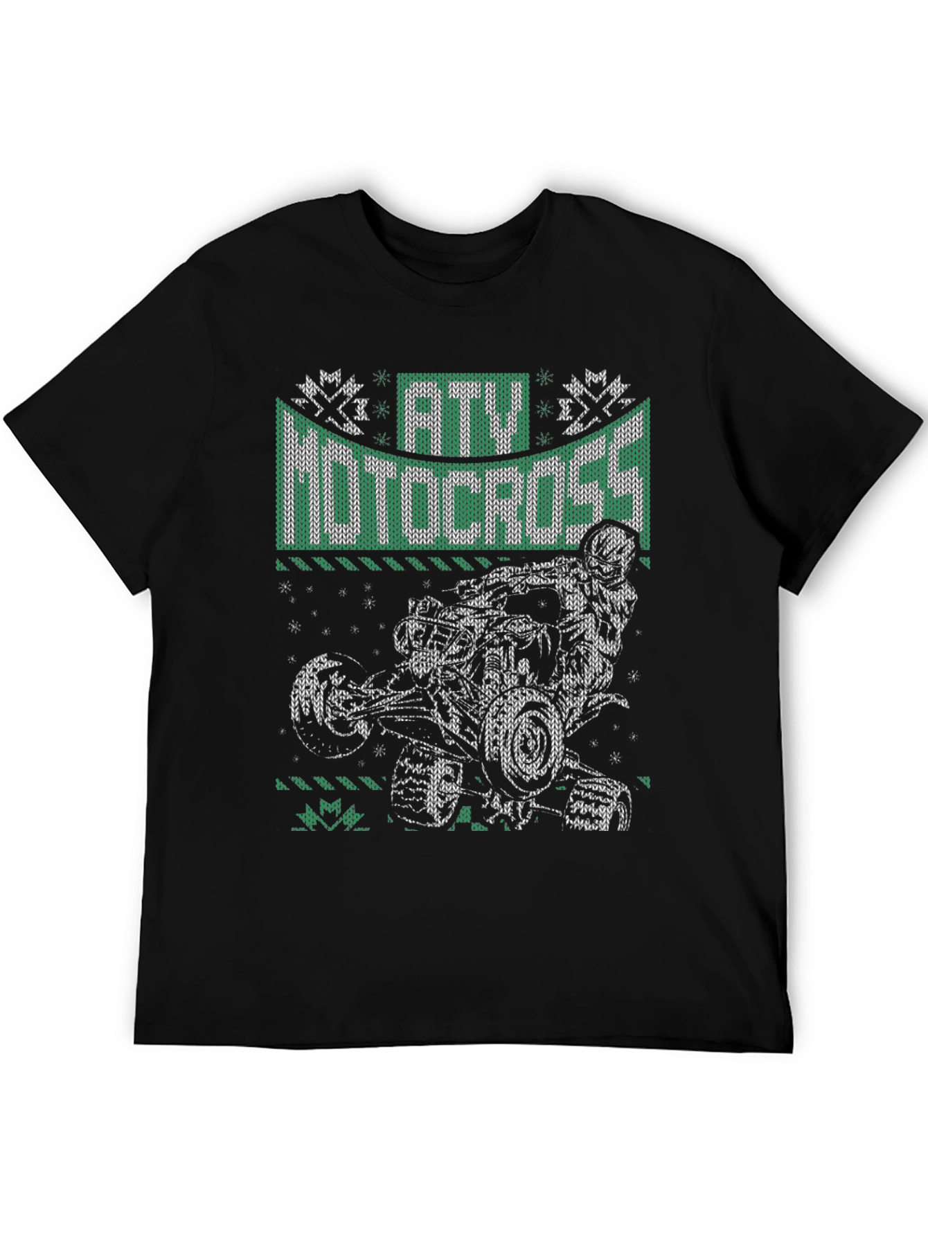 ATV Motocross Ugly Sweater Style T-Shirt