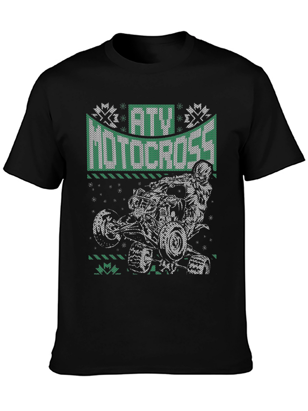 ATV Motocross Ugly Sweater Style T-Shirt